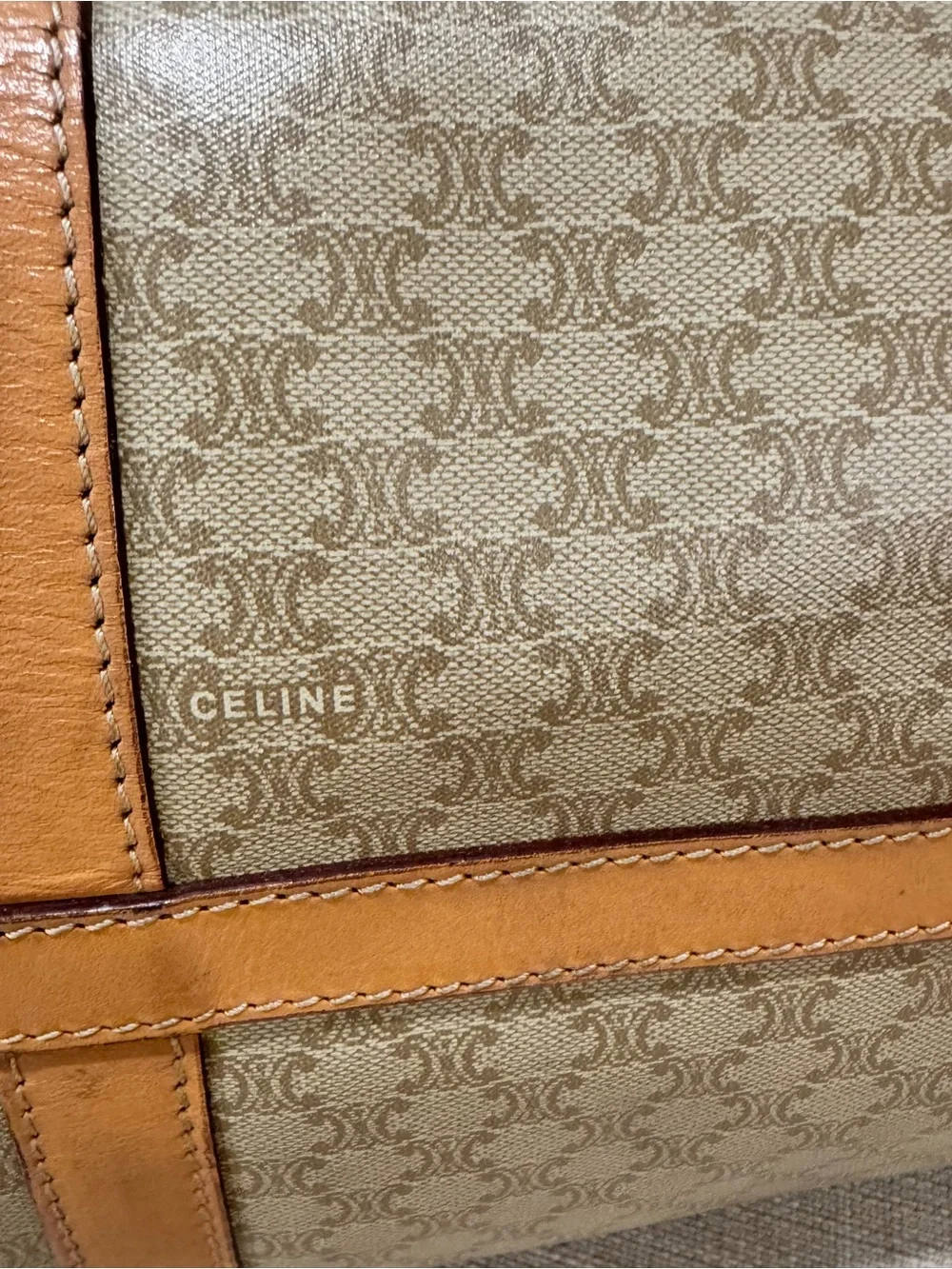 Vintage Celine Macadam Boston Bag — Brown Monogram Canvas
